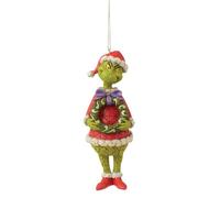 Jim Shore Grinch With Wreath Ho Hanging Ornament