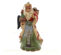 Jim Shore Heartwood Cr razilian Santa Stone Resin Hanging Ornament, 4.75”