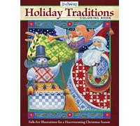 Jim Shore Holiday Traditions Coloring Book: Folk-Art Illustrations for a Heartwarming Christmas Season (Design Originals) Snowy Villages, Horse-Drawn Carriages, Santa, the Three Wise Men, and More