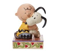 Jim Shore Peanuts 6007936 Charlie Brown Hugging Snoopy Figurine 4.5" H