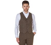 JIM Tweed Waistcoat - Stylish Vintage Elegance XPOSED Brown 46