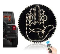 JIMACRO Funny Hand Gesture Light with Remote Control, 14 Modes Car Expression Gesture Lights, Road Rage LED Finger Sign for Rear Back Window