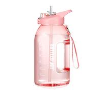 JIMACRO Motivational Water Bottle, 2.5L Wide Mouth Water Jug with Flip Cap, BPA Free Plastic and Leak Proof Durable Sports Bottles, Two Drinking Methods for Gym, Office, Home, Sports