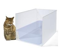 JIMEIQI 1Pc Large Cat Litter Box Enclosure, Pee Shields High Side Litter Box Enclosure, Cat Litter Box Splash Guard, Cat Box Enclosure with Shield