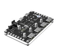 Jimenez 4 in 1 Dual PSU Multiple Power Supply Adapter USB 2.0 Hub with Colorful LED for PC, Laptop, Keyboard, Mouse