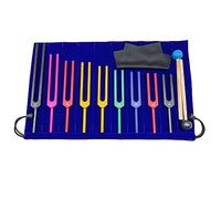 Jimenez 9 PCS Colorful Aluminum Alloy Tuning Forks Therapy Tuning Forks Speech Therapy