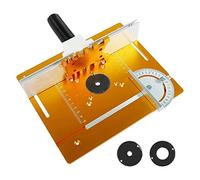 Jimenez Aluminium Router Table Insert Plate Router Table Insert Plate Wood Milling Flip Board with Miter Gauge,Router Trimmer Woodworking Wood Tool B