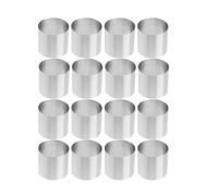 Jimenez Round Cake Ring Mold Set Stainless Steel Baking Rings 16Pcs Dessert Mousse Mold Set Mini Cake Pastry Ring Food Molding Set