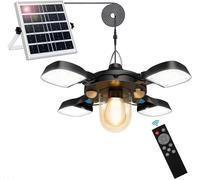 Jimhaby Solar Shed Light for Gardeners & Outdoor Spaces, Outdoor Solar Pendant Light with Motion Sensor & Remote Control, 192 LED Waterproof Garden Light for Coop, Garage & Garden