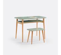 Jimi Desk + School Bench sage green