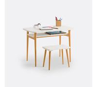Jimi Desk + School Bench White