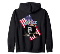 Jimi Hendrix_702_Back Printed Zip Hoodie