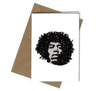 JIMI HENDRIX ARTWORK ILLUSTRATION - A5 GREETING CARD