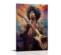 Jimi Hendrix Canvas Wall Art Living Modern Family Bedroom Music Movie Cartoon Poster 24x36inch(60x90cm) Frame-style