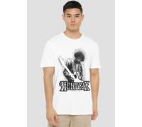 Jimi Hendrix - Distressed Circle T-Shirt, White | Size: Medium Jimi Hendrix White M