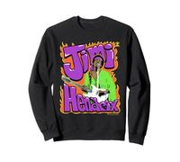 Jimi Hendrix Flames and Bubble Text Vintage Band Sweatshirt