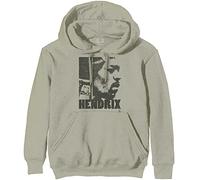 Jimi Hendrix Hoodie Let Me Live Logo Official Unisex Sand Pullover L