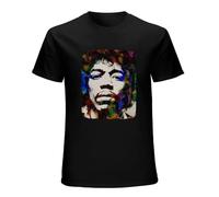 Jimi Hendrix Inspired Rock T Shirt Black