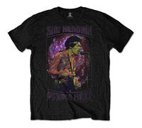Jimi Hendrix JHXTS18MB02 T-Shirt, Black/Purple/Green, Medium
