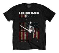 Jimi Hendrix Kids T Shirt Peace Flag Logo Official Black Ages 3-10 yrs Small (5/6 Yrs)