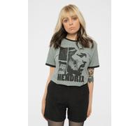 Jimi Hendrix Let Me Live Ringer T-Shirt in Grey | Size: XL Jimi Hendrix Grey XL