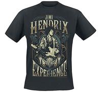 Jimi Hendrix Men T-Shirt Black M, 100% Cotton, Regular