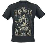 Jimi Hendrix Men T-Shirt Black XXL, 100% Cotton, Regular