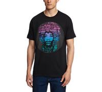 Jimi Hendrix Men's Afro Speech T Shirt, Black, XL UK