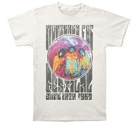 Jimi Hendrix Men's Monterey Pop Poster T-Shirt, Off-White, Large