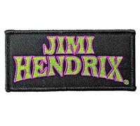 Jimi Hendrix Patch Arched Logo Official Black Iron On Accessory Size