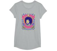 Jimi Hendrix Psychedelic Poster T-Shirt, Girls, Heather Grey, X-Small