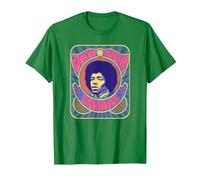 Jimi Hendrix Psychedelic Poster T-Shirt, Men, Kelly Green, 3X-Large