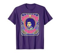 Jimi Hendrix Psychedelic Poster T-Shirt, Men, Purple, 3X-Large