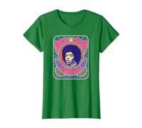 Jimi Hendrix Psychedelic Poster T-Shirt, Women, Kelly Green, Large