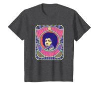 Jimi Hendrix Psychedelic Poster T-Shirt, Youth, Dark Heather Grey, Medium