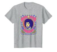 Jimi Hendrix Psychedelic Poster T-Shirt, Youth, Heather Grey, X-Small