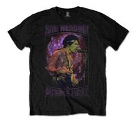 Jimi Hendrix 'Purple Haze Frame' (Black) T-Shirt (Medium)
