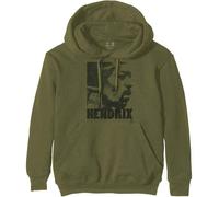 Jimi Hendrix - Jimi Hendrix Unisex Pullover Hoodie: Let Me Live (Khaki Green) One Size