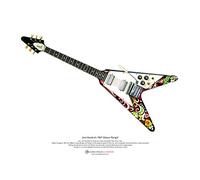 Jimi Hendrix’s 1967 Gibson Flying V Guitar Art Poster A3 Size