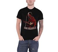 Jimi Hendrix T Shirt Orange Kaftan Live Logo Official Mens Black L