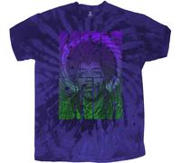 Jimi Hendrix T Shirt Swirly Text Logo new Official Tie Dye Blue Unisex