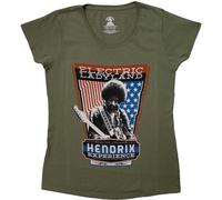 (M, Green) Jimi Hendrix Electric Ladyland Skinny T Shirt