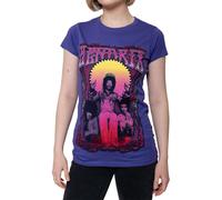 Jimi Hendrix Women's Karl Ferris Wheel Cotton T-Shirt in Purple | Size: Large Jimi Hendrix Purple L