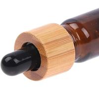 JIMIGGAO Tool Compatible with 10pcs 10ml 15ml 30ml Bamboo Cap Glass Bottle Dropper Eco-friendly Lid Essential Basic Massage Oil Pipette Refillable Bottle Container (Size : 20ml)