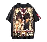 jiminhope Anime Death Note T-Shirt L·Lawliet Printed Short Sleeve Blouse Yagami Light Personalized Sleeves Loose O-Neck Top