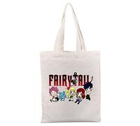jiminhope Anime Fairy Tail Tote Bags Student Cartoon Peripheral Zipper/Non-zip Shoulder Bag Reusable Shopping Large Capacity Bag