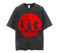 jiminhope Anime Samurai Champloo T Shirts Vintage 100% Cotton Washed T-Shirt for Men Women Frieren Streetwear Harajuku T Shirt