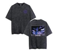 jiminhope Berserk Washed Retro T-Shirt Double-Sided Print Berserk Rune Warrior Norse Guts Pullover Swordsman Vintage Do Old Tops Casual Oversized T-Shirt