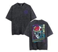jiminhope Berserk Washed Retro T-Shirt Double-Sided Print Berserk Rune Warrior Norse Guts Pullover Swordsman Vintage Do Old Tops Casual Oversized T-Shirt