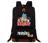jiminhope Fairy Tail School Bag for Women Men Natsu Large Capacity Backpack Erza Scarlet Multi-Pocket Backpack Charlés Students Daypack